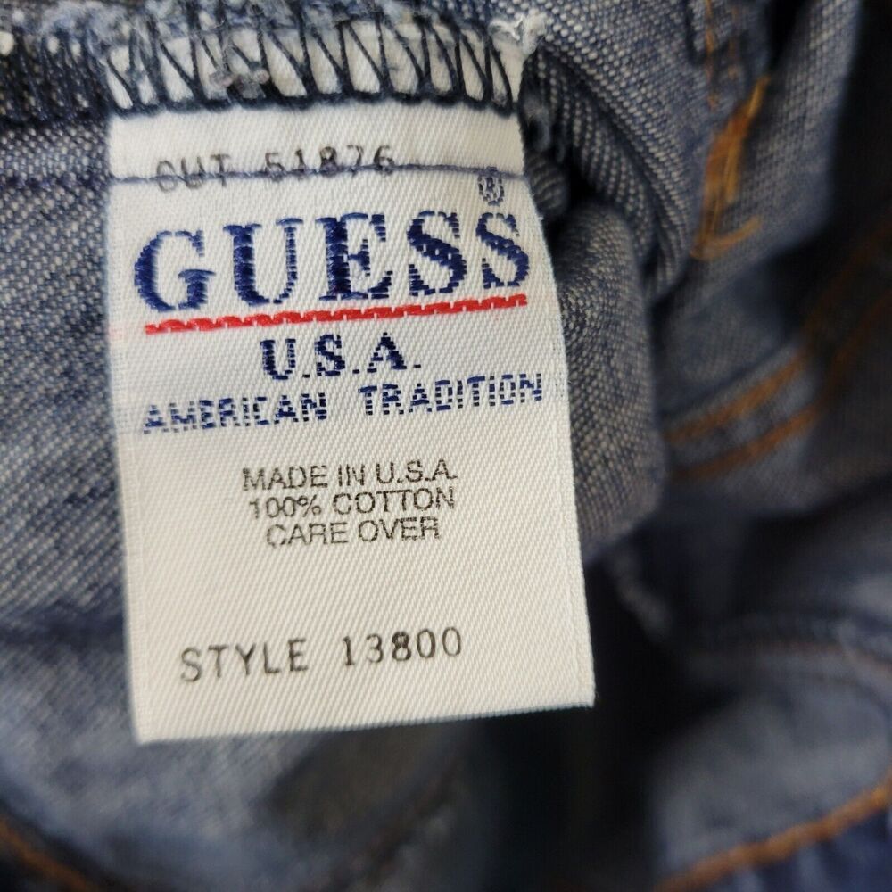 Vintage Guess Jeans Jacket Women's XS Blue Jean Authentic Originals USA Made - Picture 6 of 8